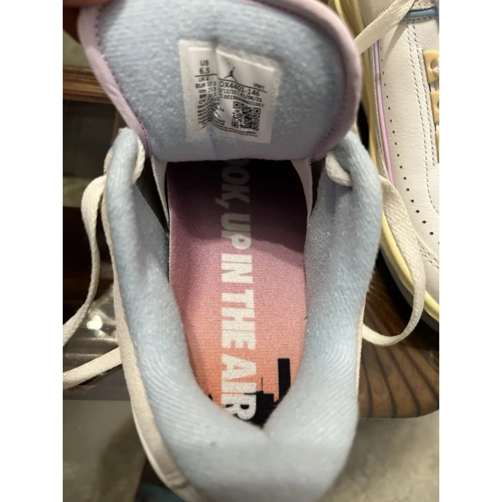 Nike Air Jordan 2 Low DX4401-146 Women 'S  6.5 White Pink Blue Sneakers EU 37.5
